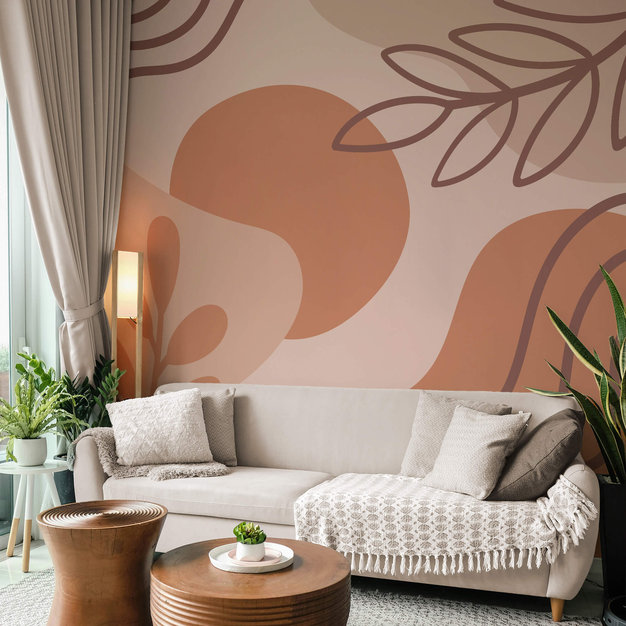Абстрактні форми в земляних тонах