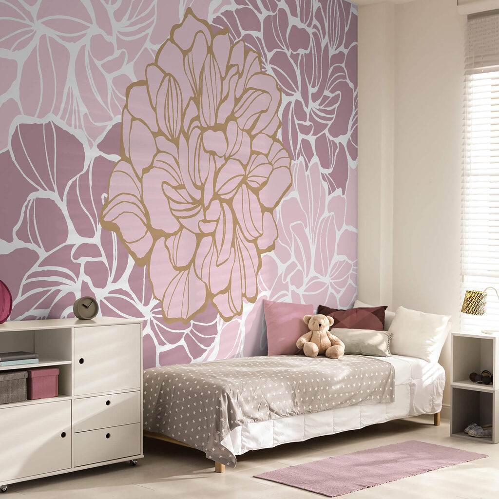 Рожево-біла квітка