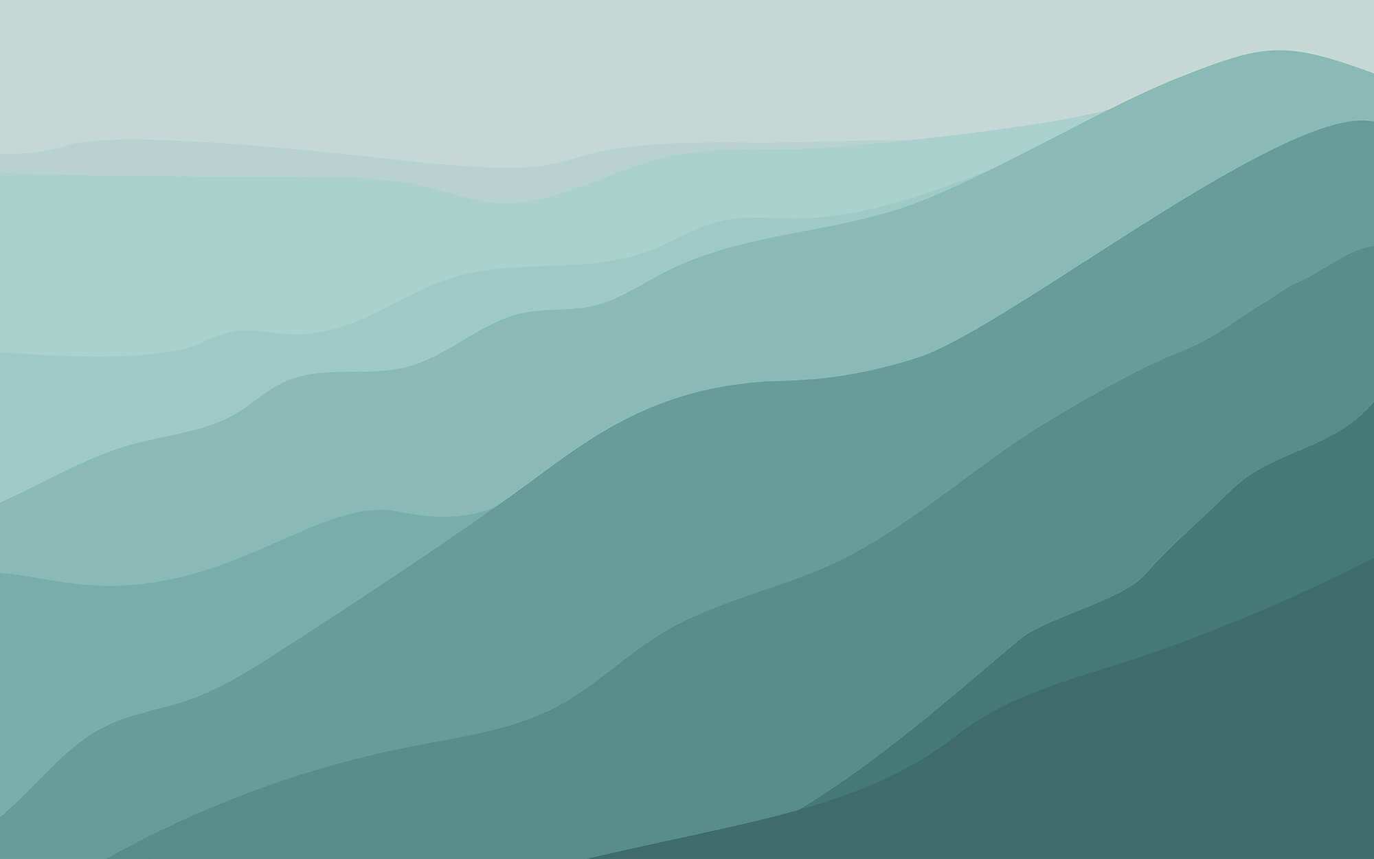 Green hills with blue sky Green hills with blue sky