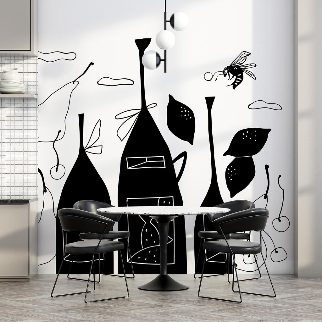 Чорно-білий малюнок пляшок Чорно-білий малюнок пляшок