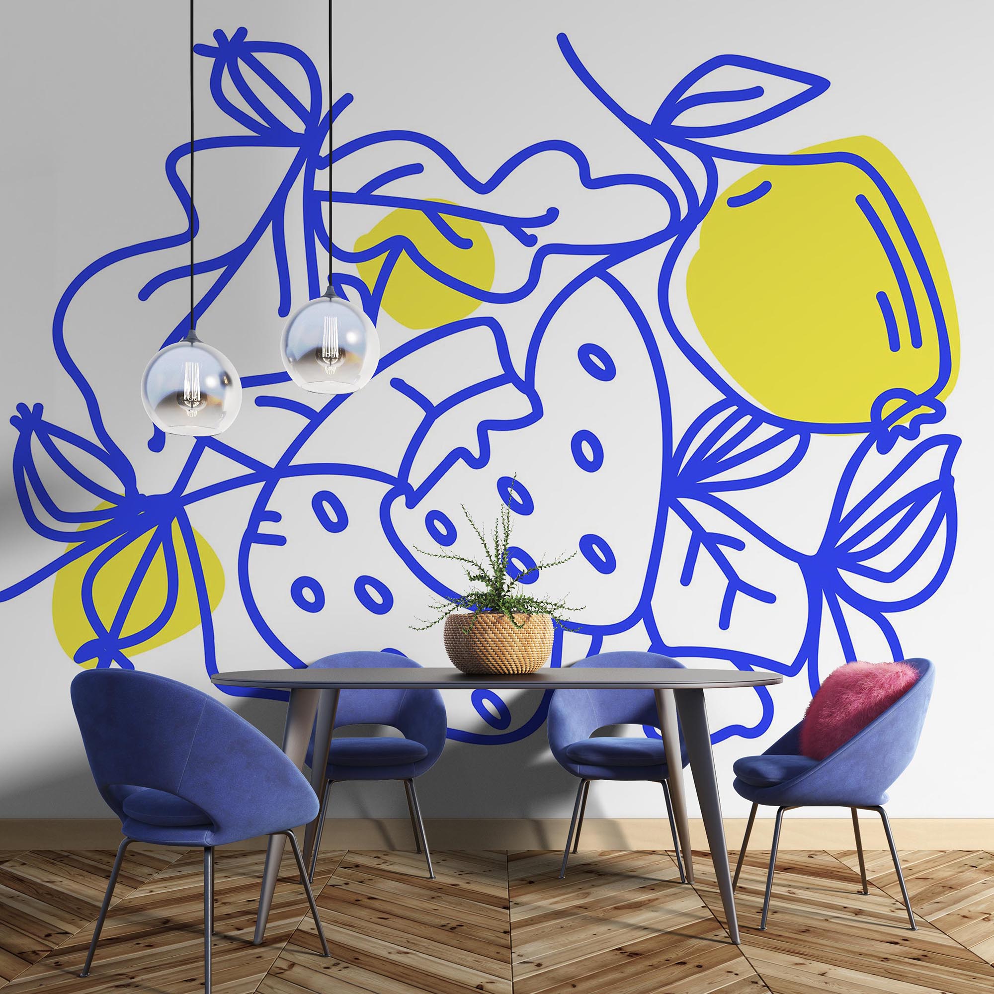 Малюнок плодів і листя