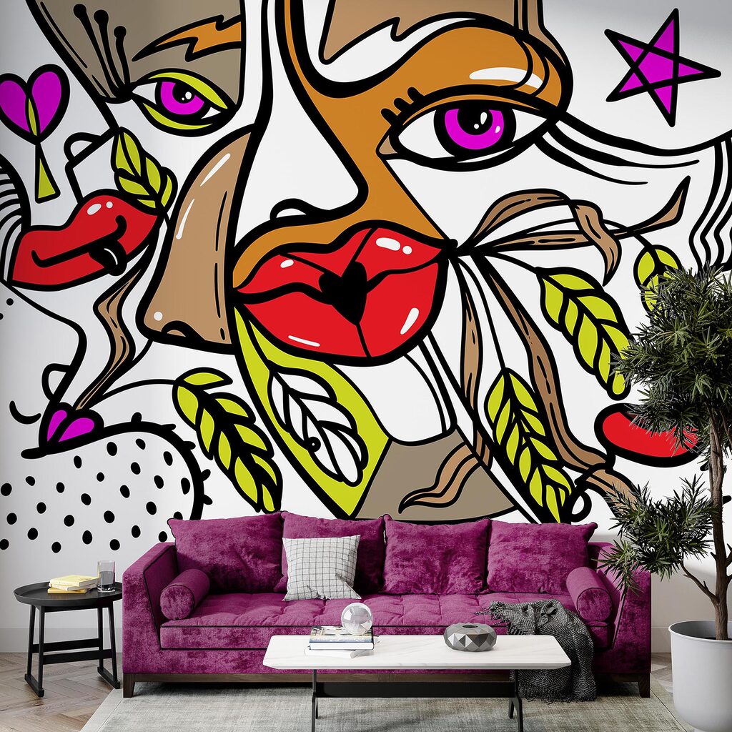 Яскраве обличчя зі сміливими візерунками Яскраве обличчя зі сміливими візерунками