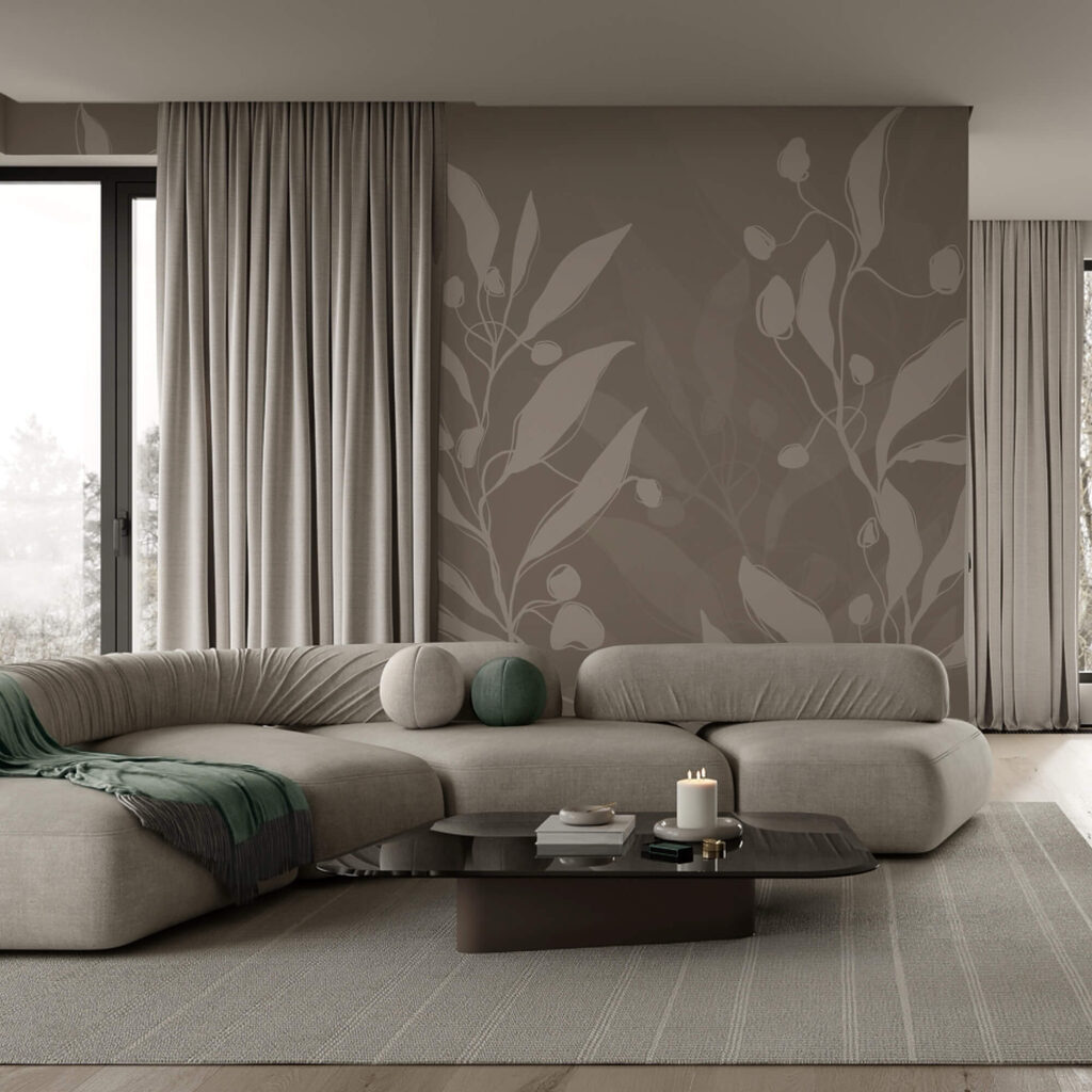 М'який ботанічний дизайн на нейтральному тлі