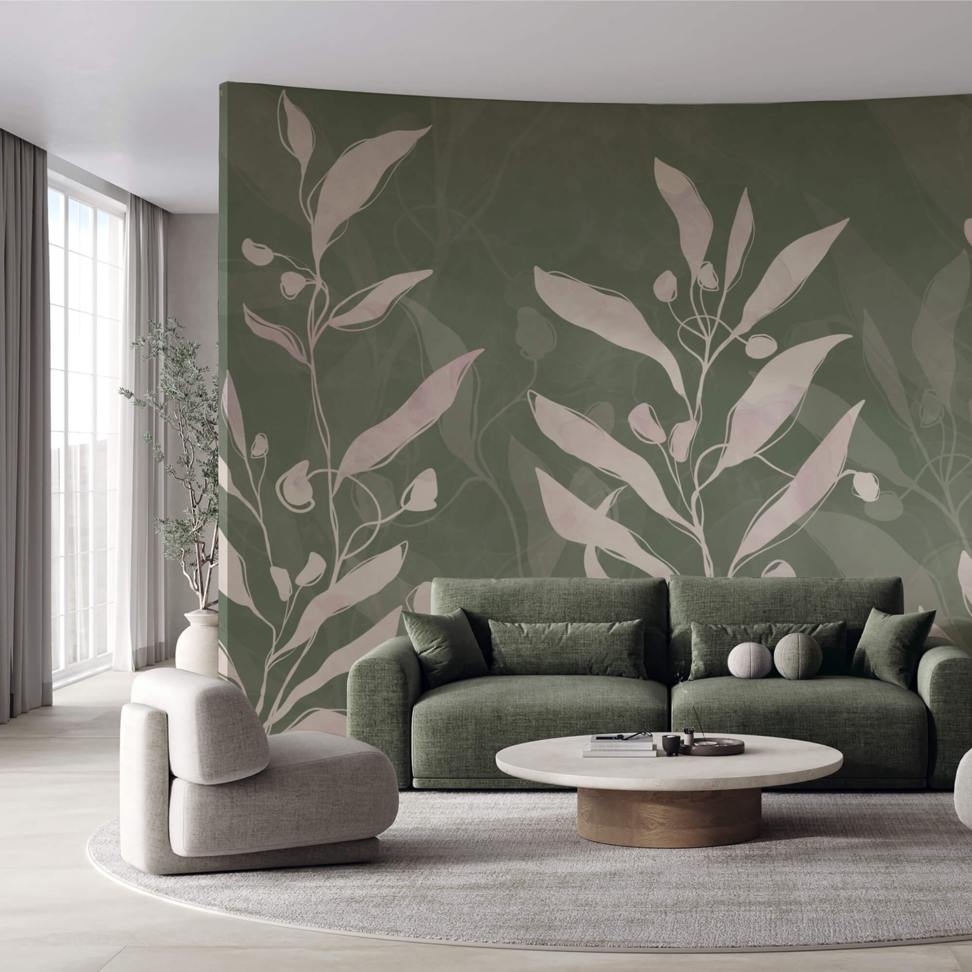 Ніжне листя на приглушеному фоні