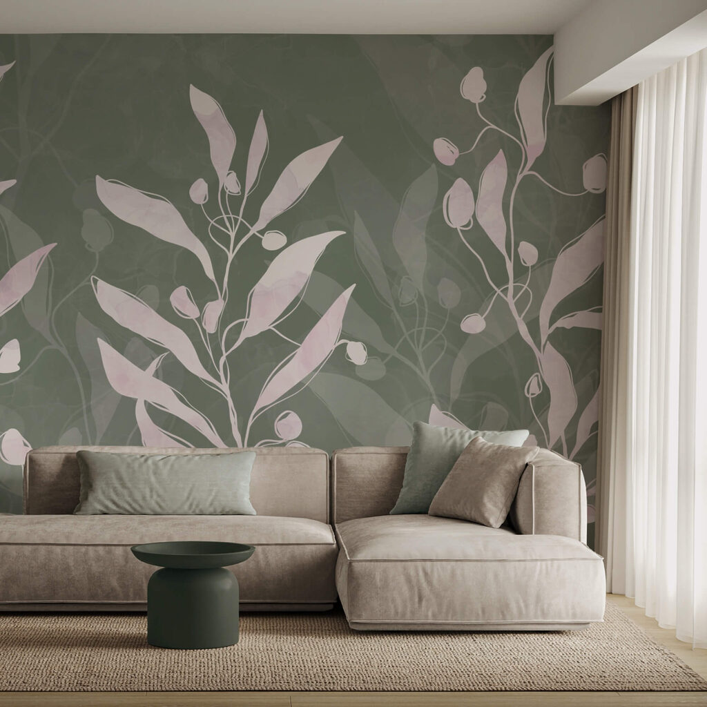 Ніжне листя на приглушеному фоні