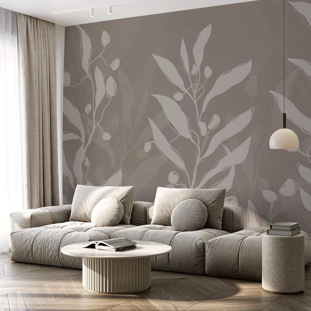 М'який ботанічний дизайн на нейтральному тлі