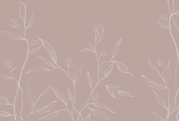 Delicate leaves on soft pastel backdrop Delicate leaves on soft pastel backdrop