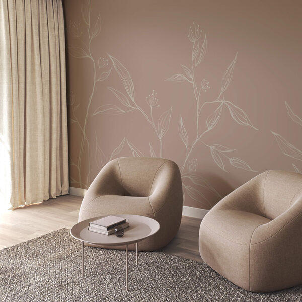 Ніжне листя на м'якому пастельному тлі Ніжне листя на м'якому пастельному тлі