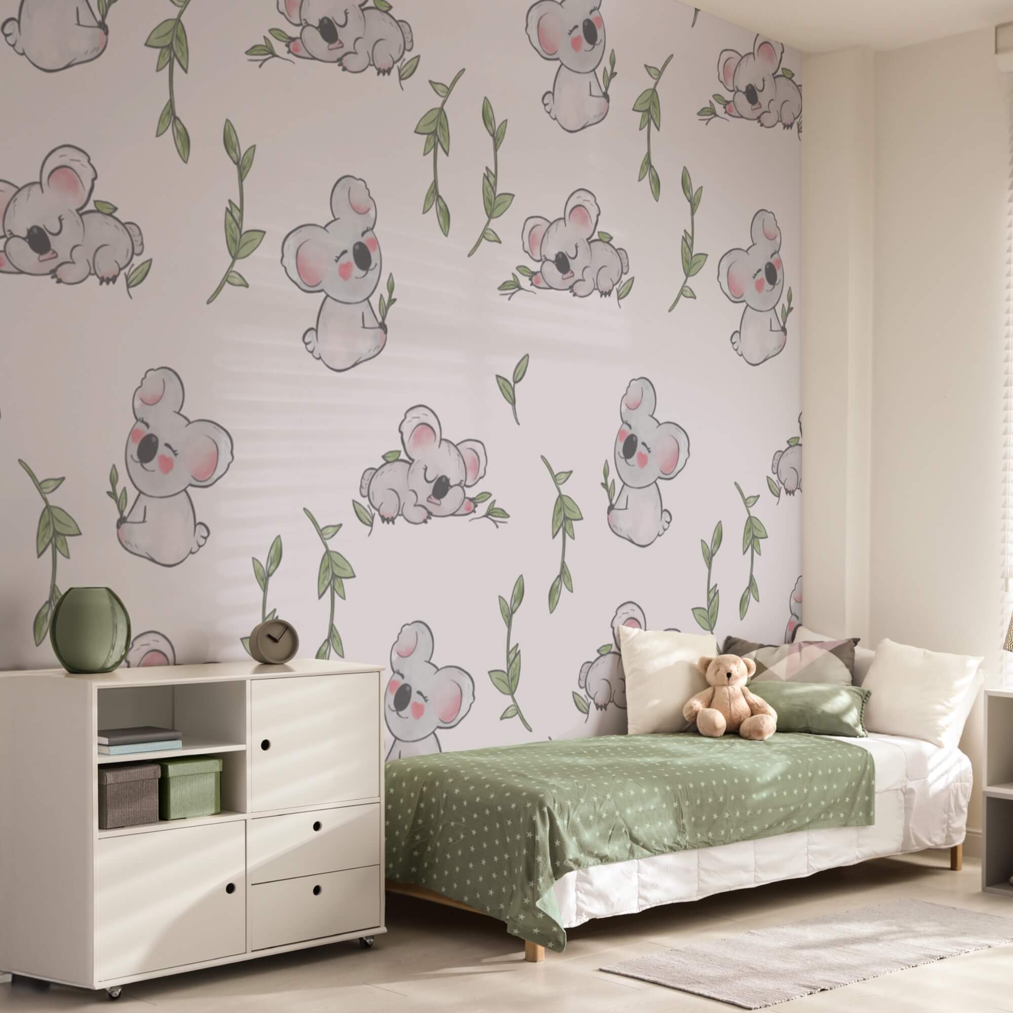 Візерунок коал і листя Візерунок коал і листя