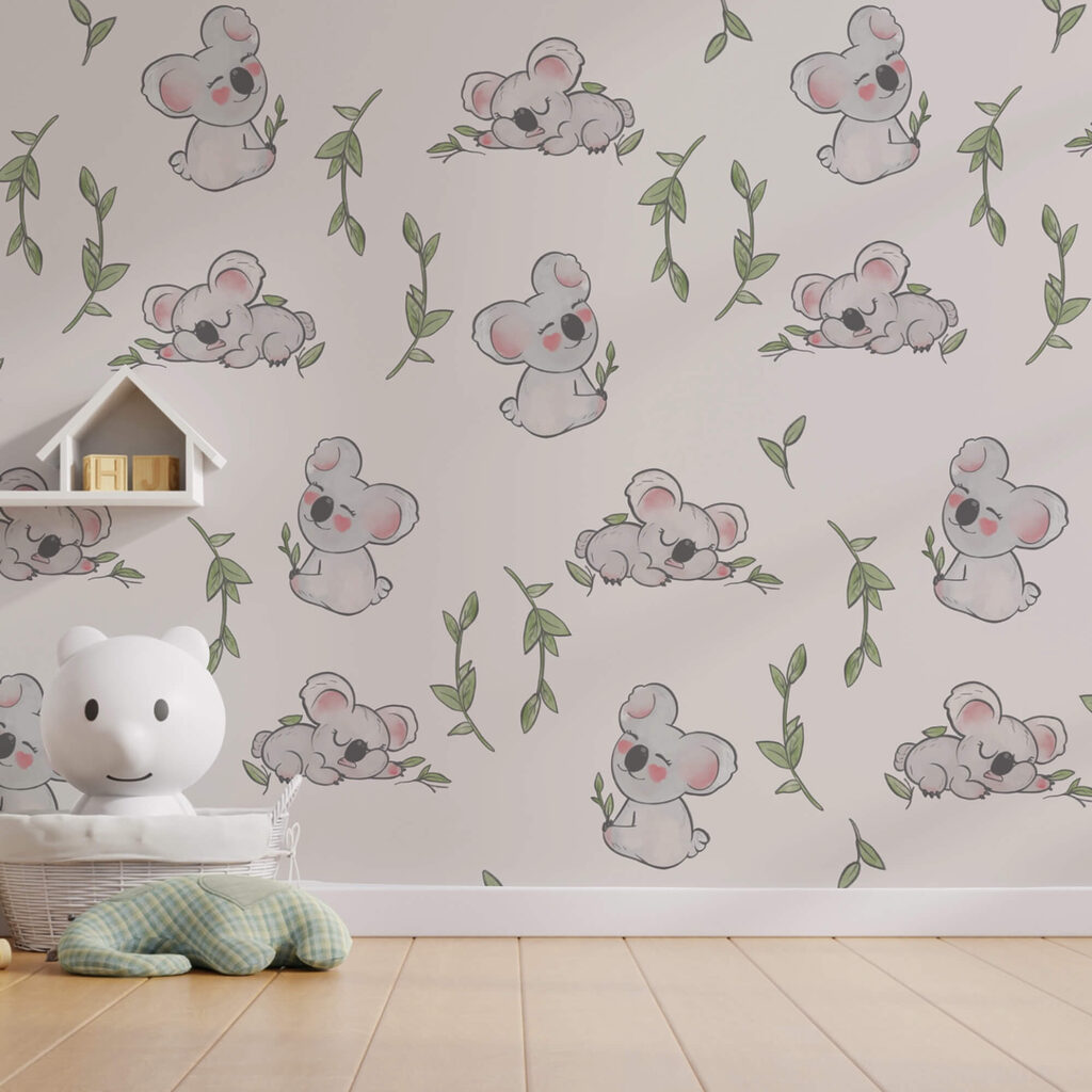 Візерунок коал і листя Візерунок коал і листя