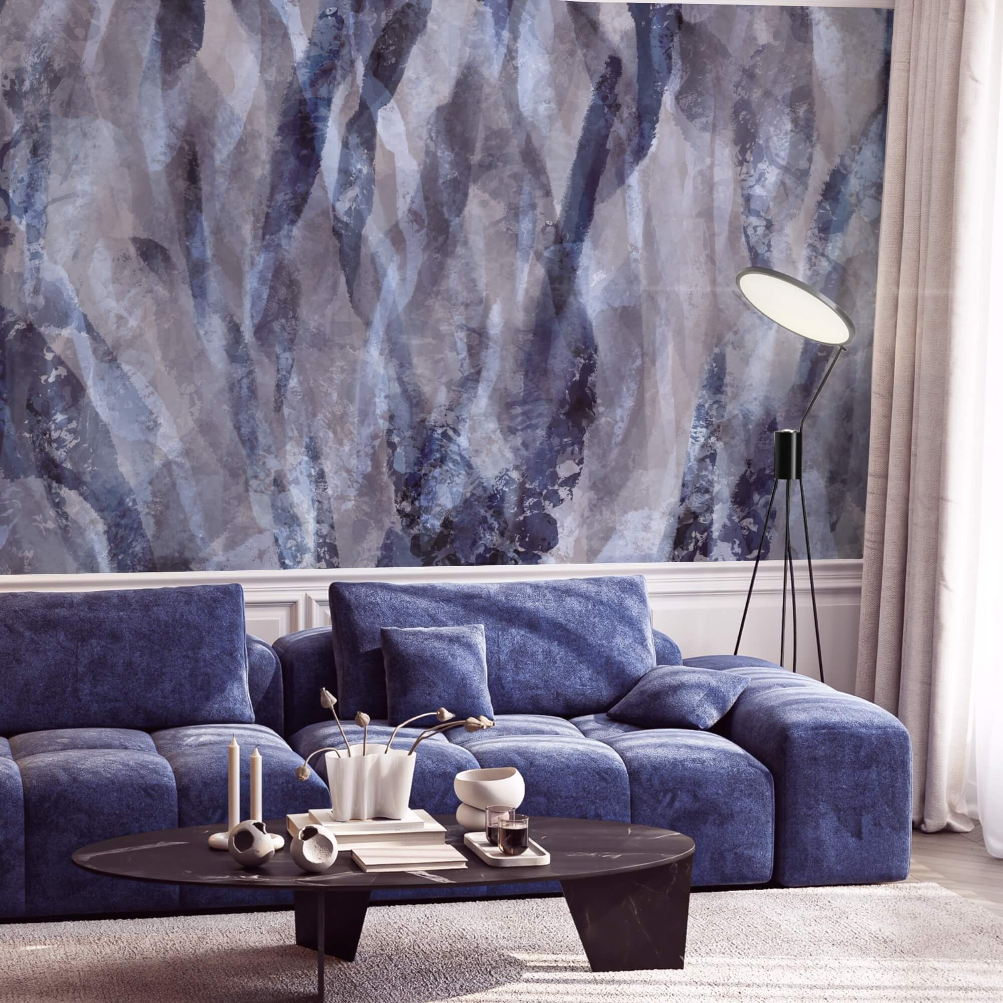 Закручені хвилі м'яких кольорових відтінків