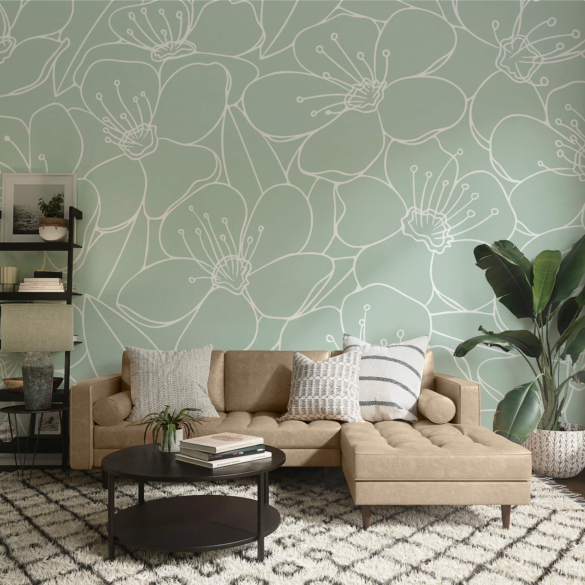 Візерунок квітів і листя