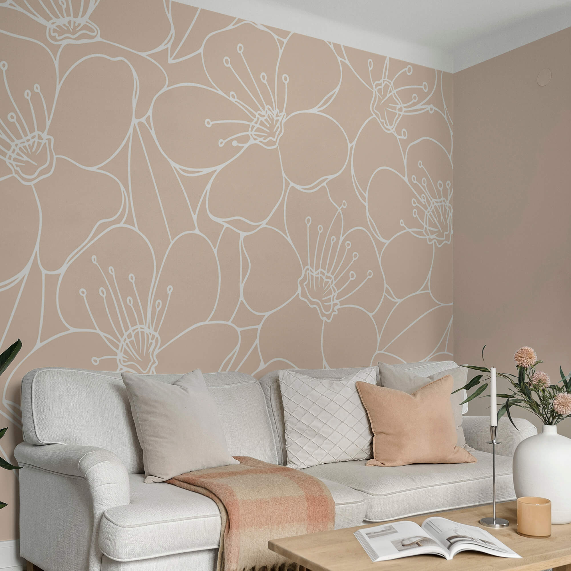 Візерунок квітів і листя