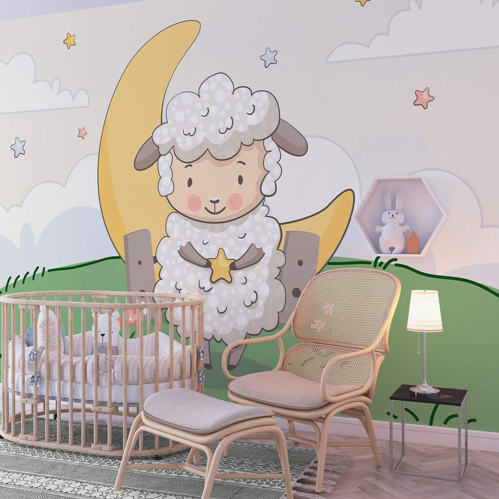 Карикатура на вівцю, яка тримає зірку