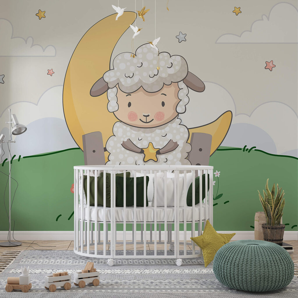 Карикатура на вівцю, яка тримає зірку