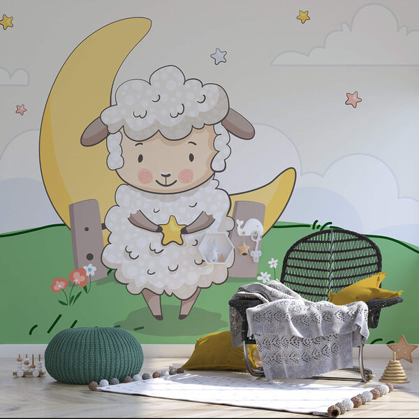 Карикатура на вівцю, яка тримає зірку