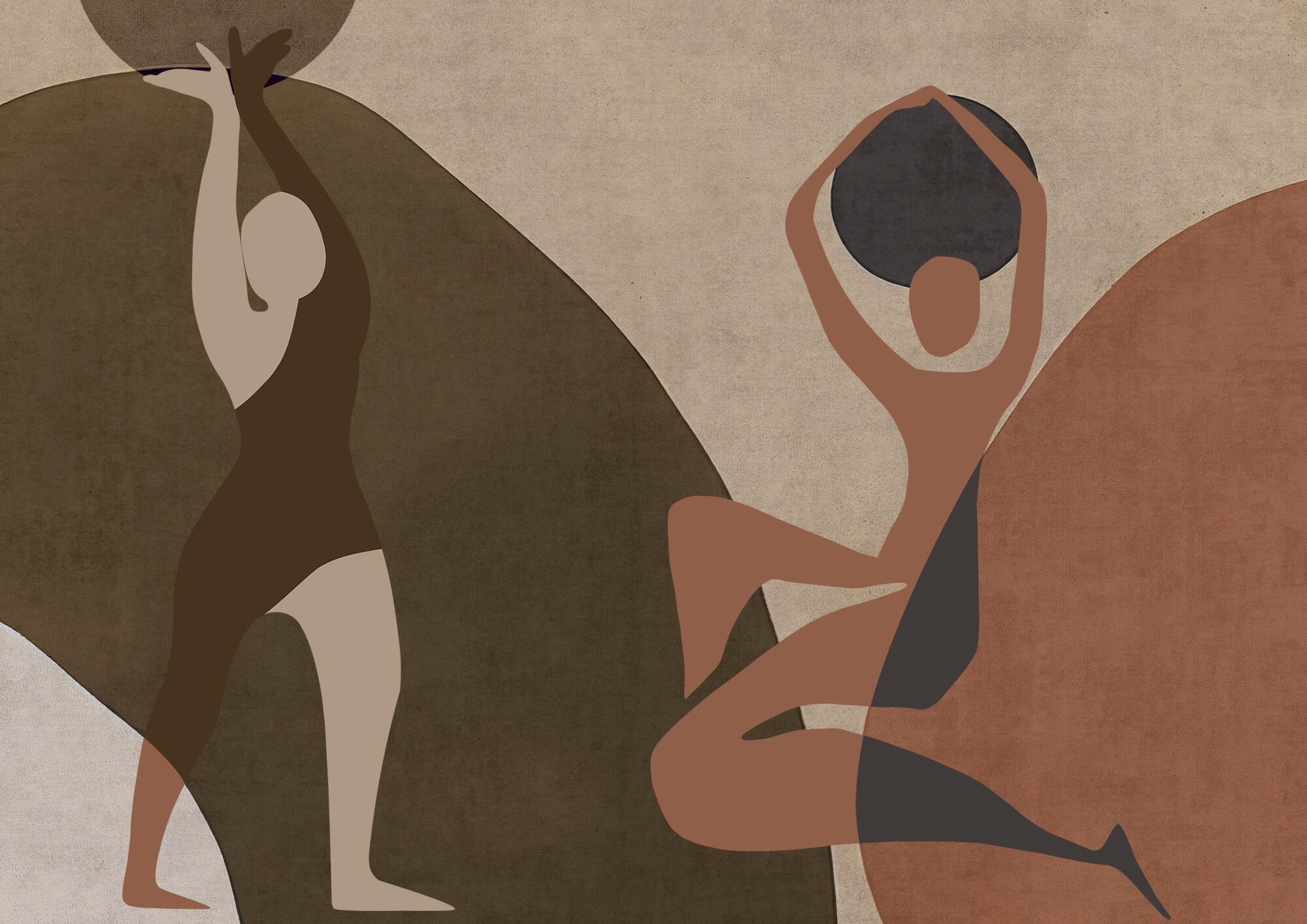 Painting of a couple of women Painting of a couple of women