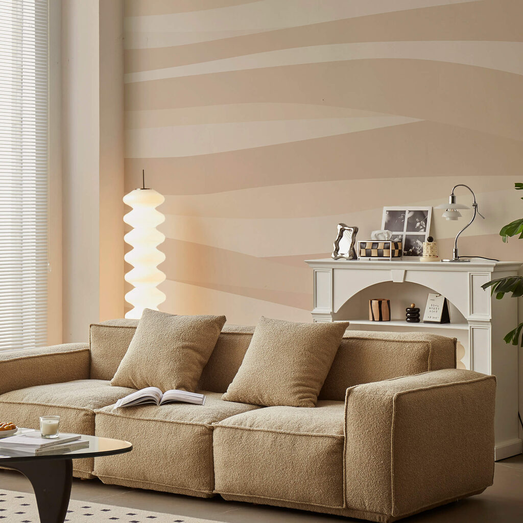 Коричнево-білий хвилястий візерунок Коричнево-білий хвилястий візерунок