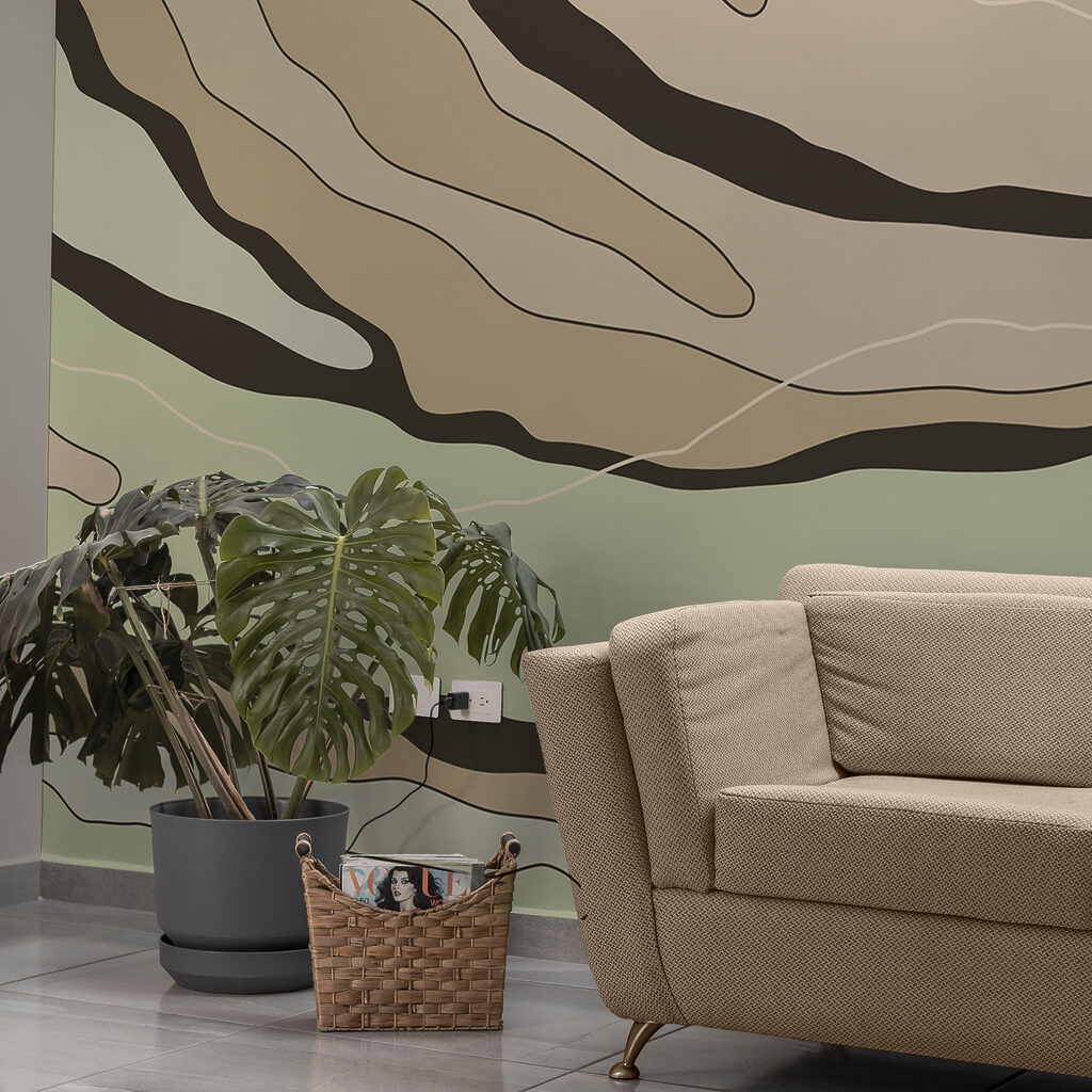 Абстрактні лінії в теплих земляних тонах