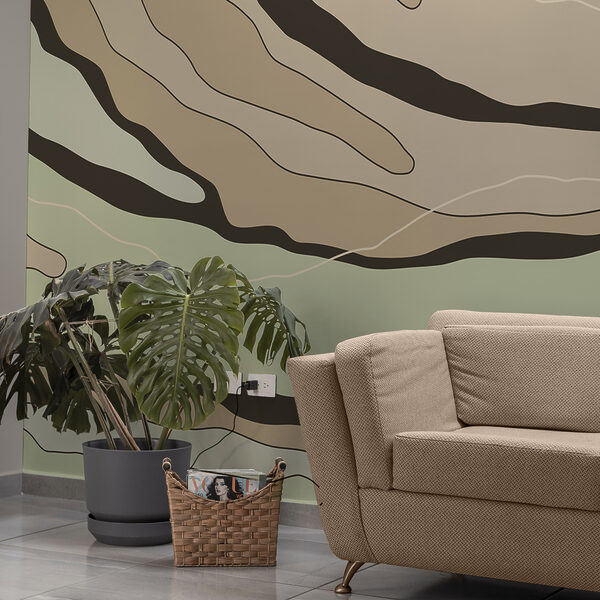 Абстрактні лінії в теплих земляних тонах