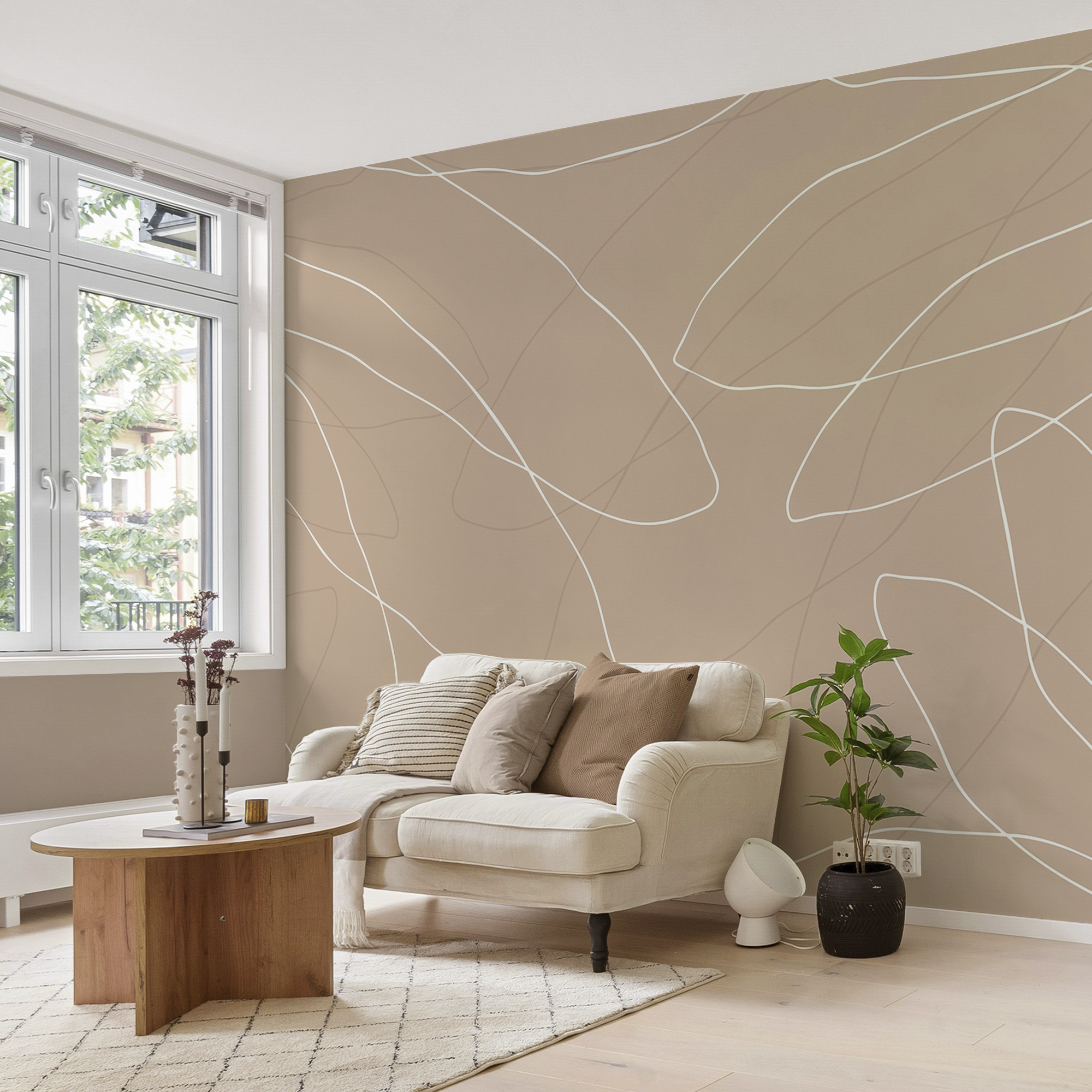 Коричневий і білий фон з лініями