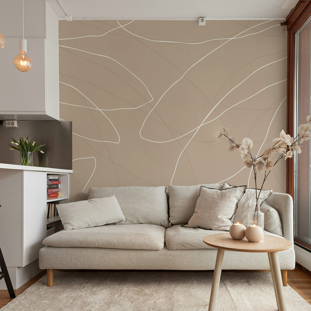 Коричневий і білий фон з лініями