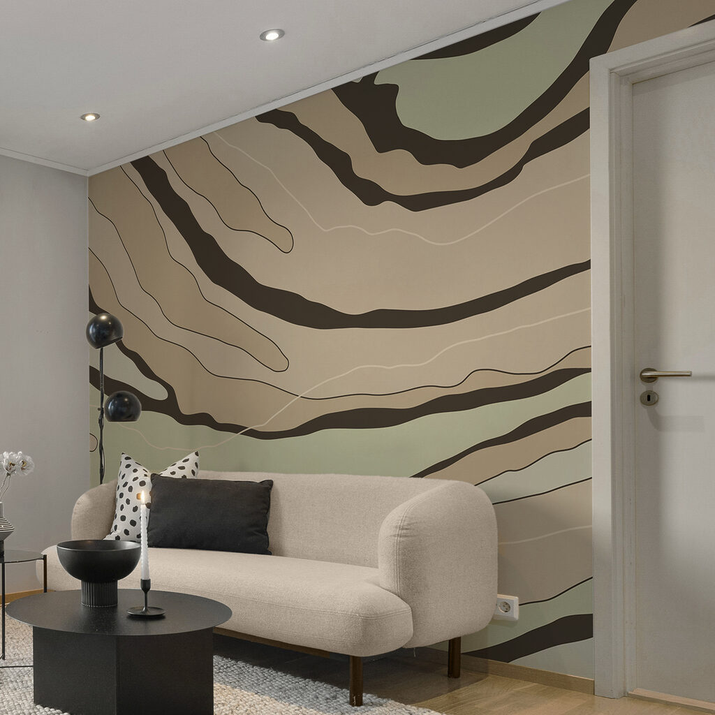 Абстрактні лінії в теплих земляних тонах