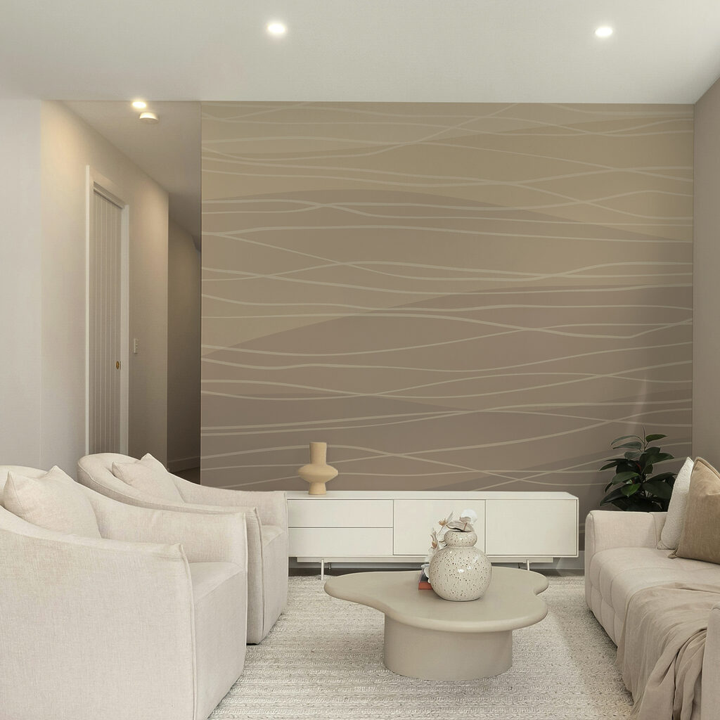 Коричневі та білі хвилясті лінії