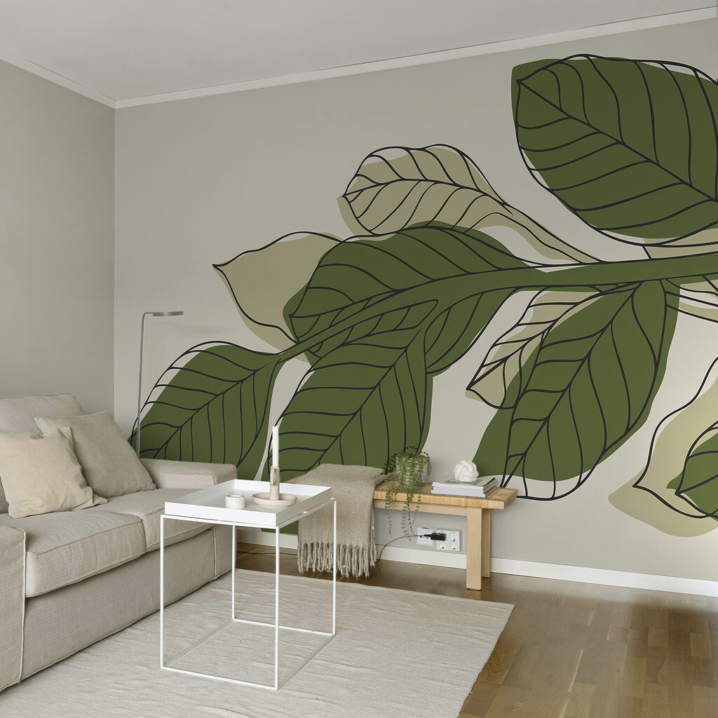 Зелена листова рослина з чорними лініями