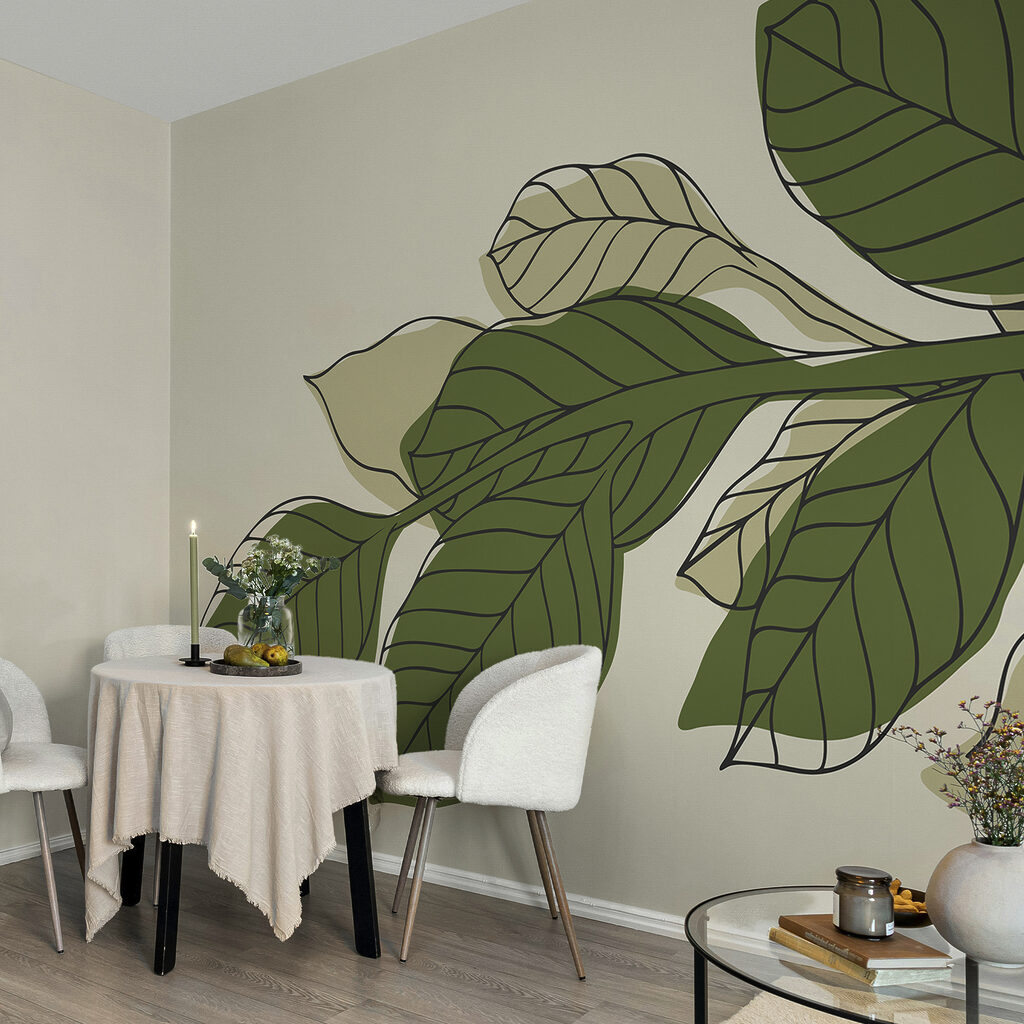 Зелена листова рослина з чорними лініями