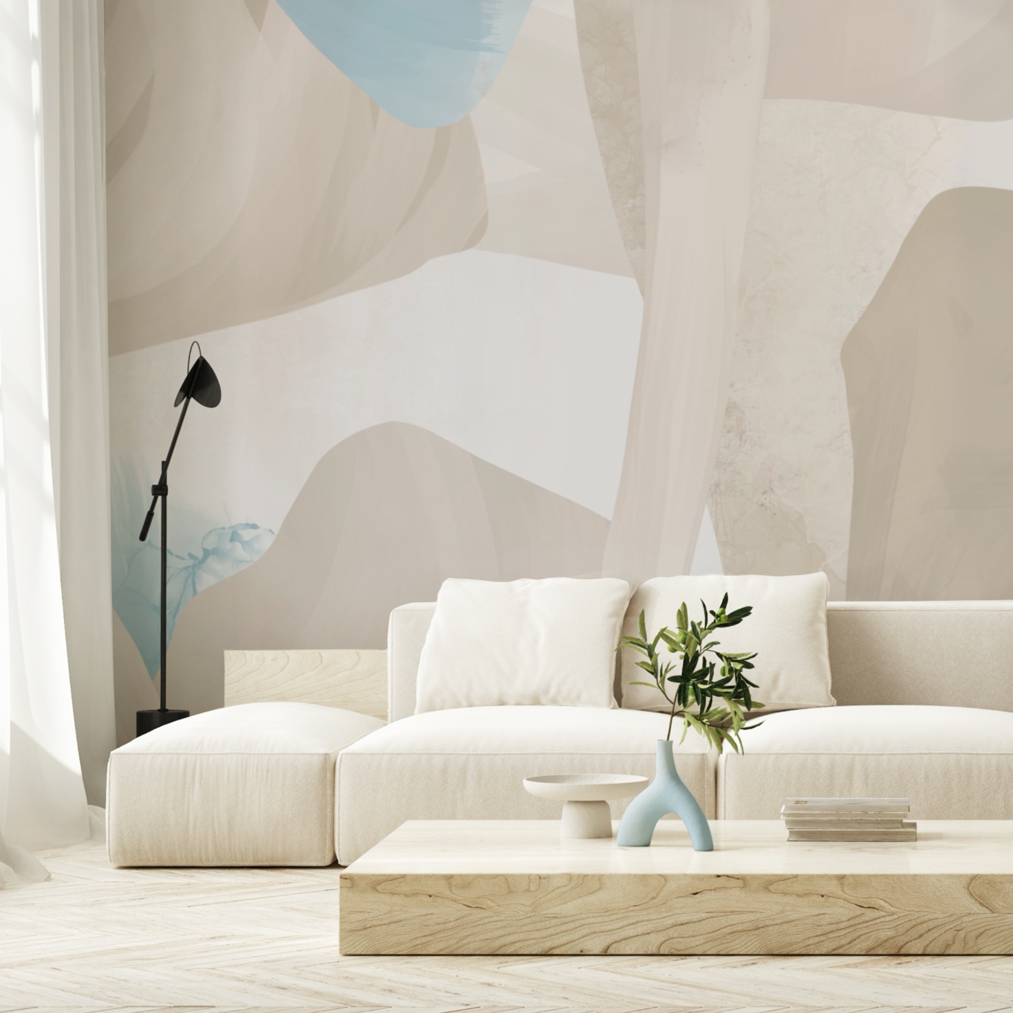 Абстрактні форми в м'яких кольорах Абстрактні форми в м'яких кольорах