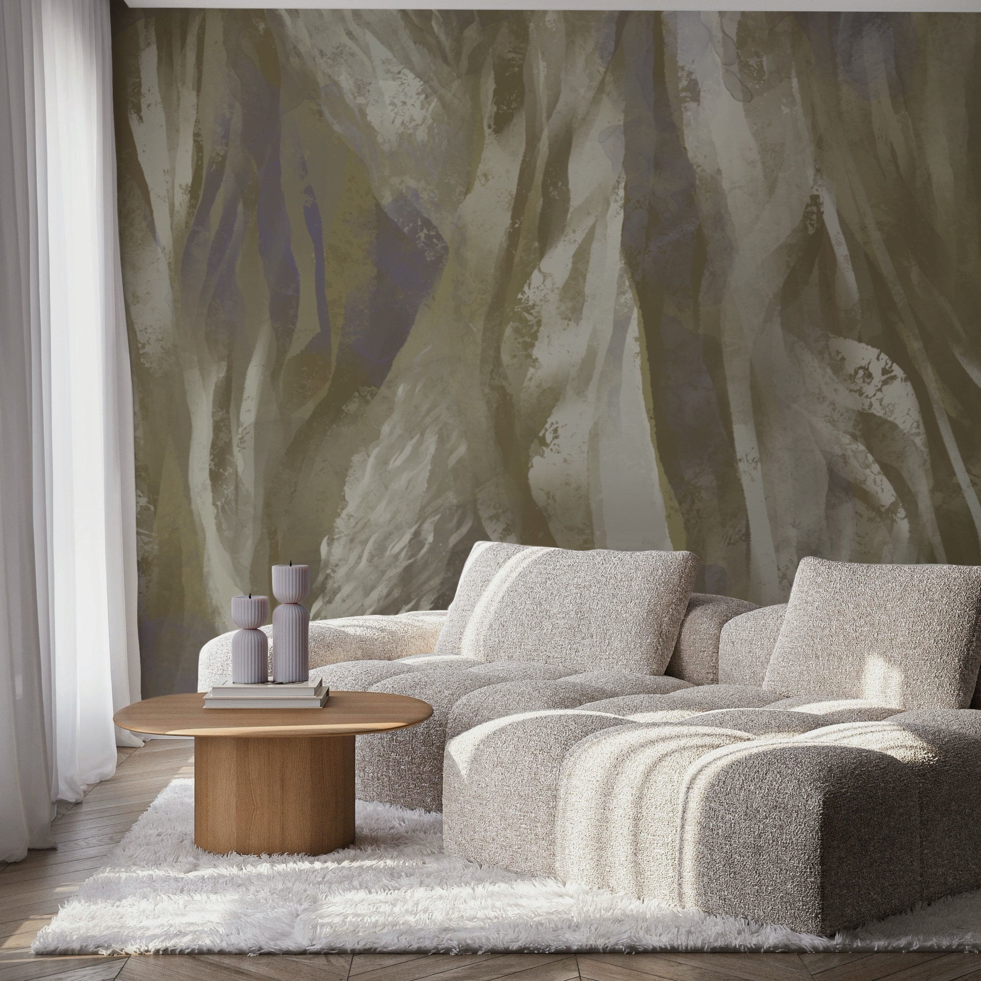 Абстрактні хвилі в м'яких кольорах Абстрактні хвилі в м'яких кольорах