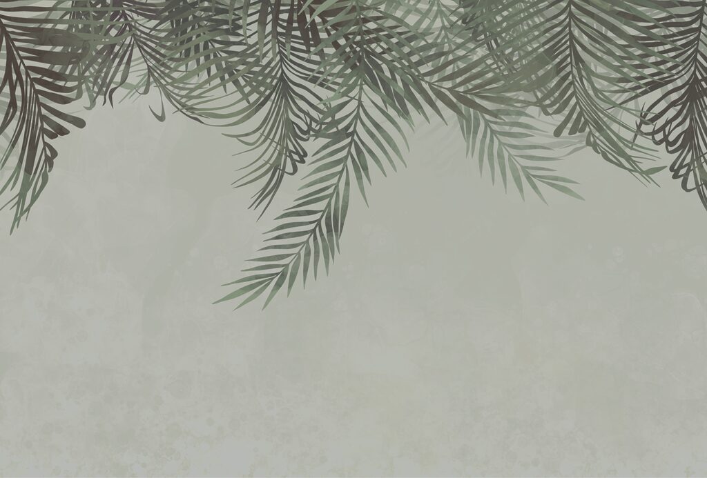 Greenery framing a soft background Greenery framing a soft background