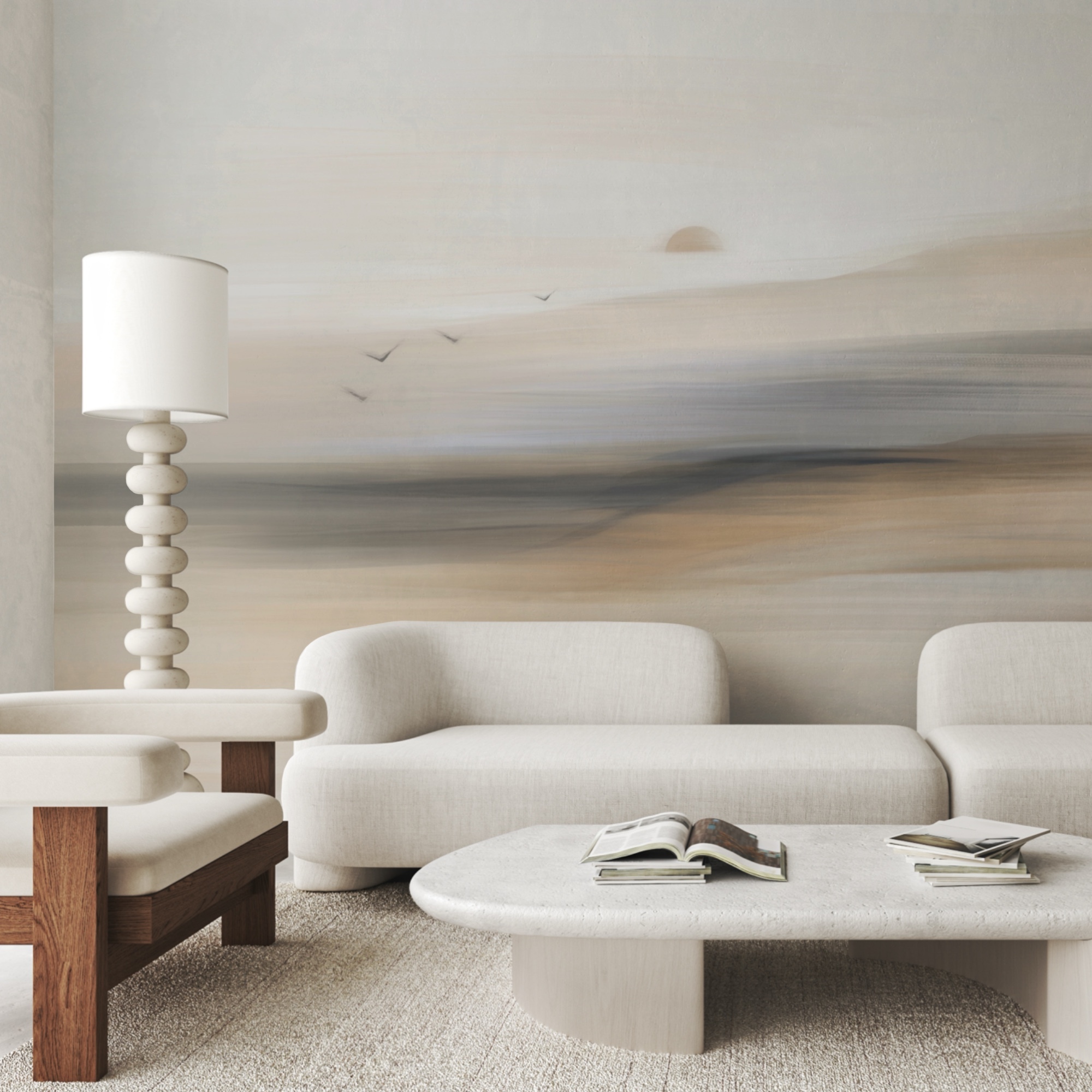 Група птахів летить у небі