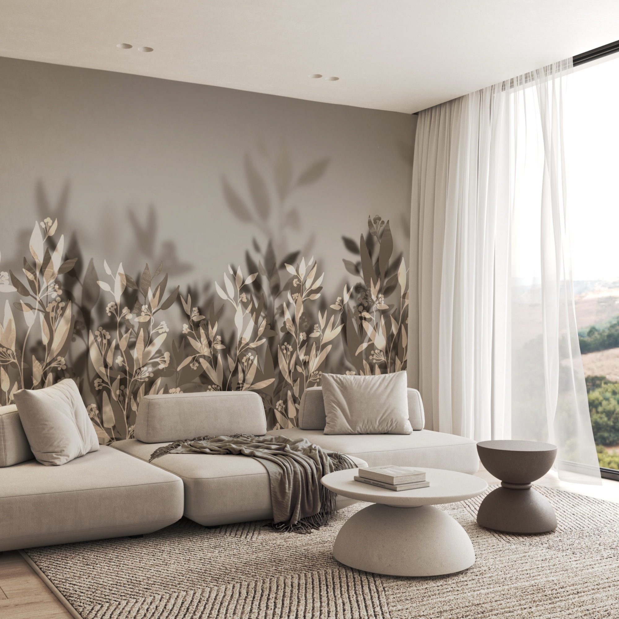 Ніжне листя в м'якій тіні