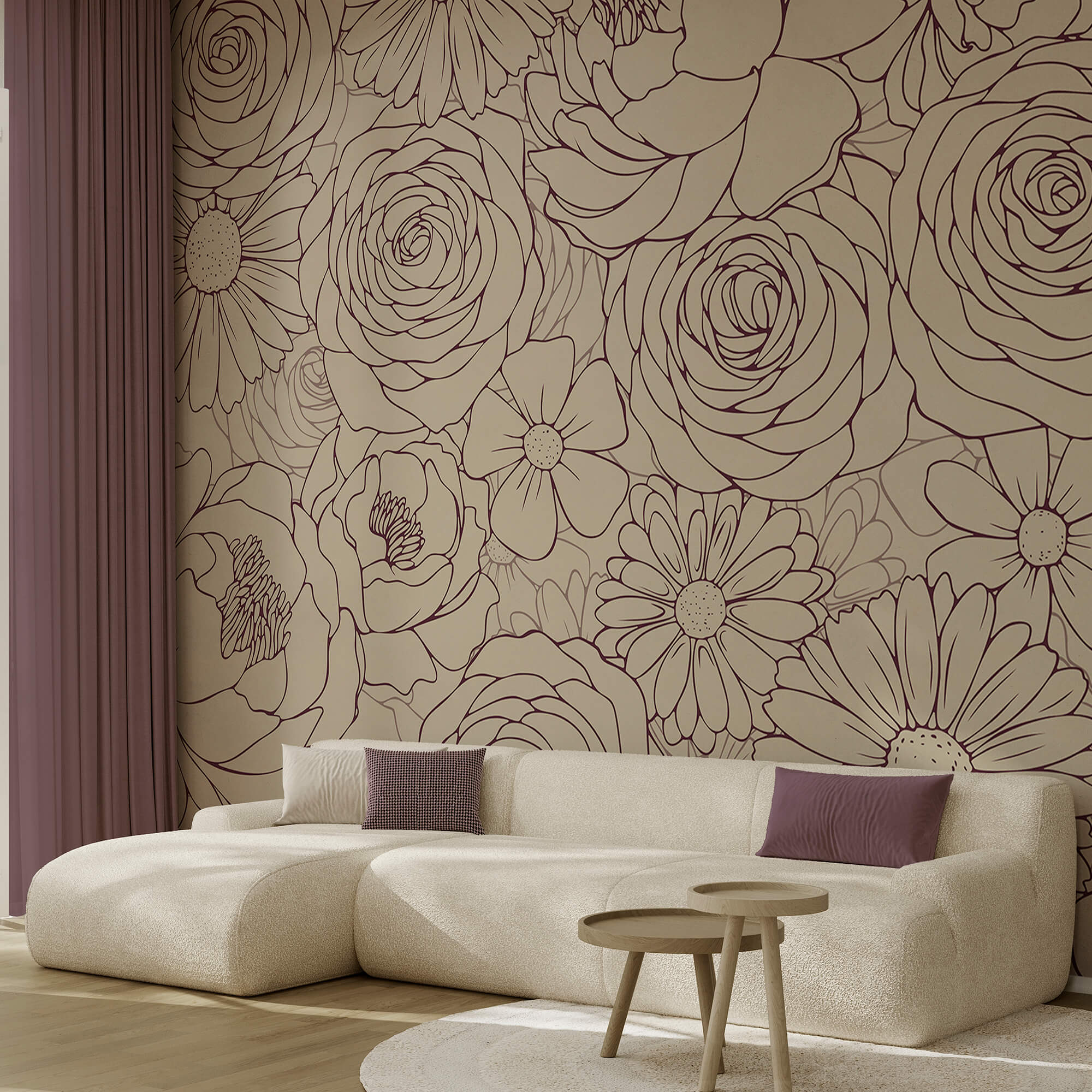 Квітковий візерунок у м'яких відтінках