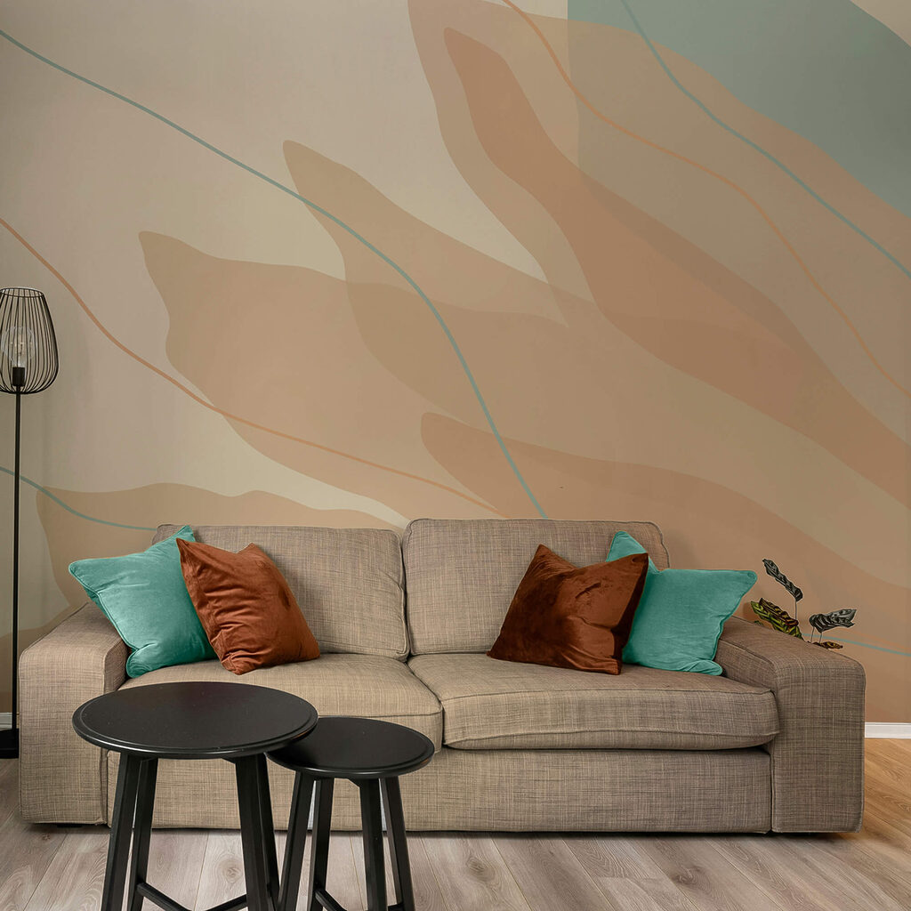 Плавні форми в теплих тонах