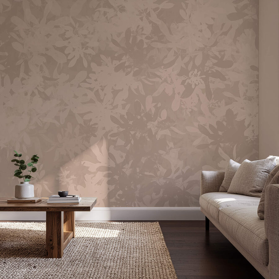 Wall murals Soft floral patterns in muted tones