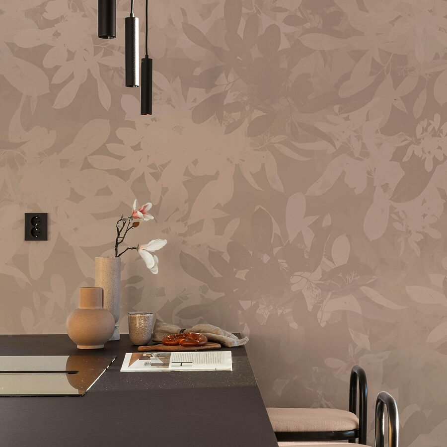 Wall murals Soft floral patterns in muted tones