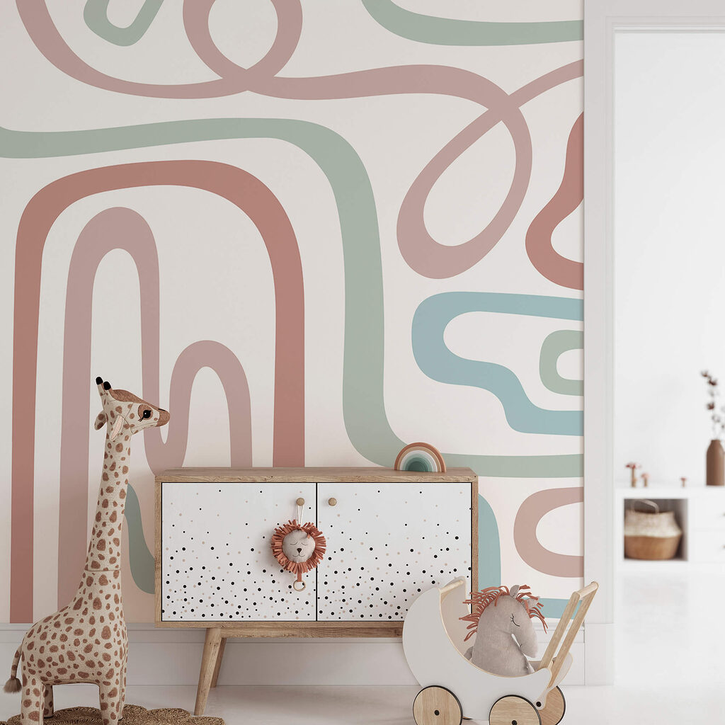 Кольорові лінії на білому тлі