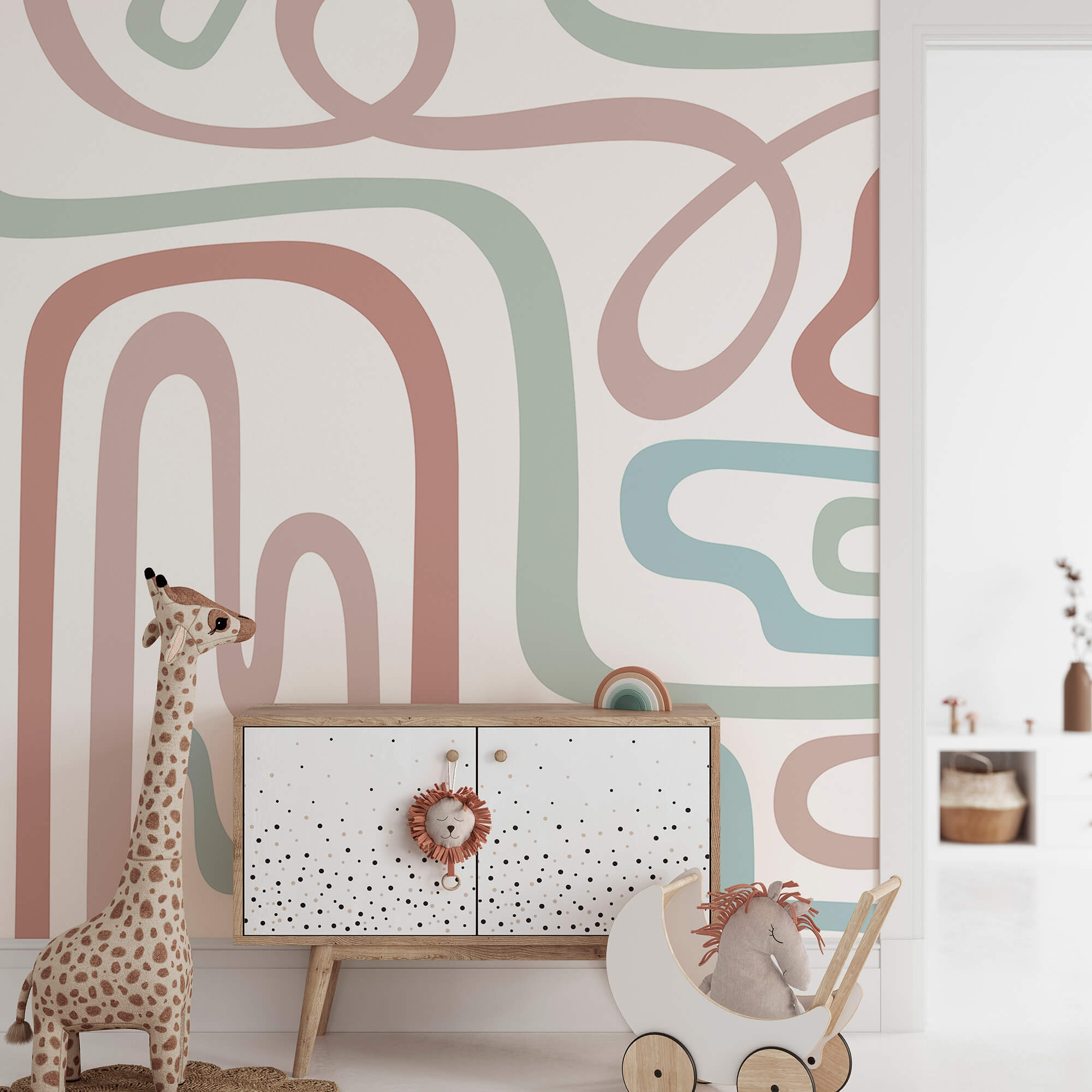 Кольорові лінії на білому тлі