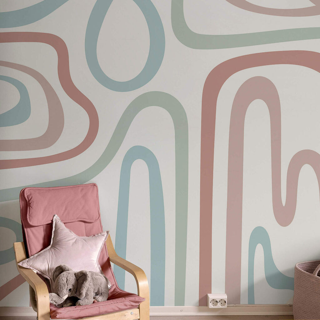 Кольорові лінії на білому тлі