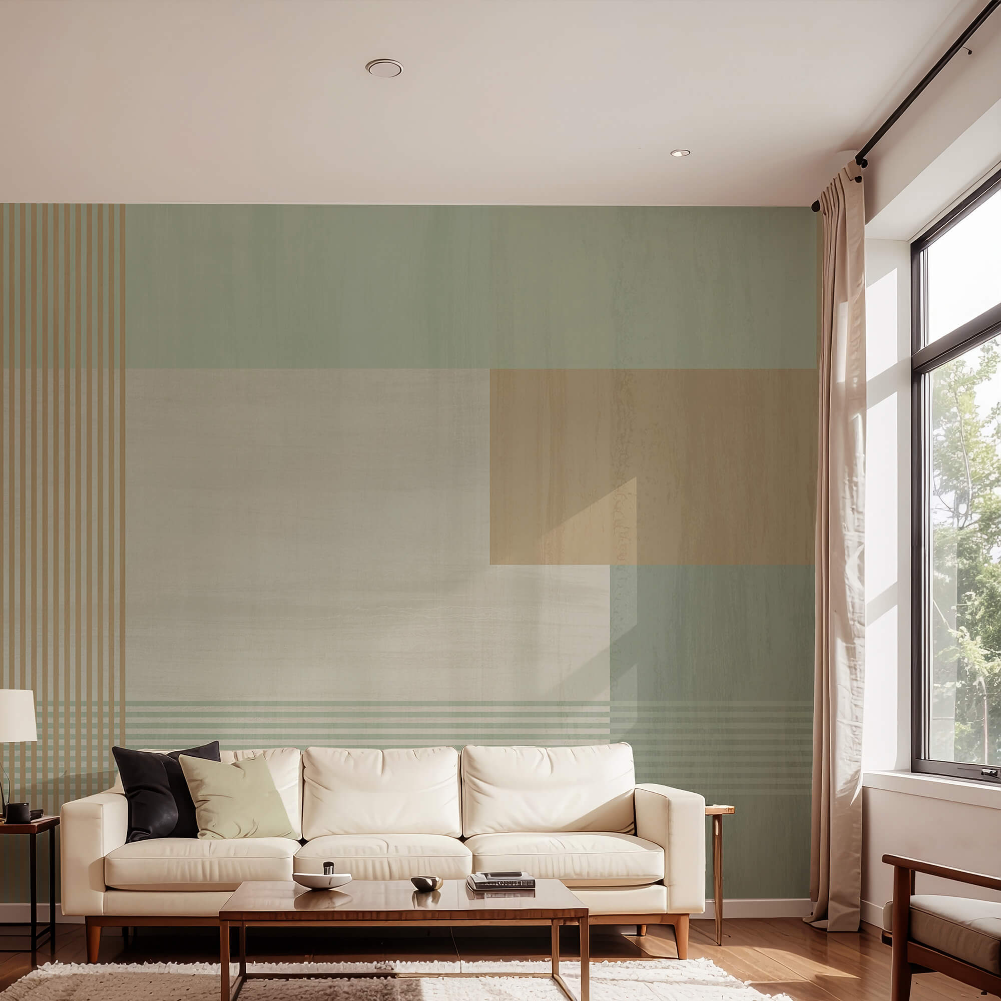 Абстрактні форми та м'які кольори поєднуються