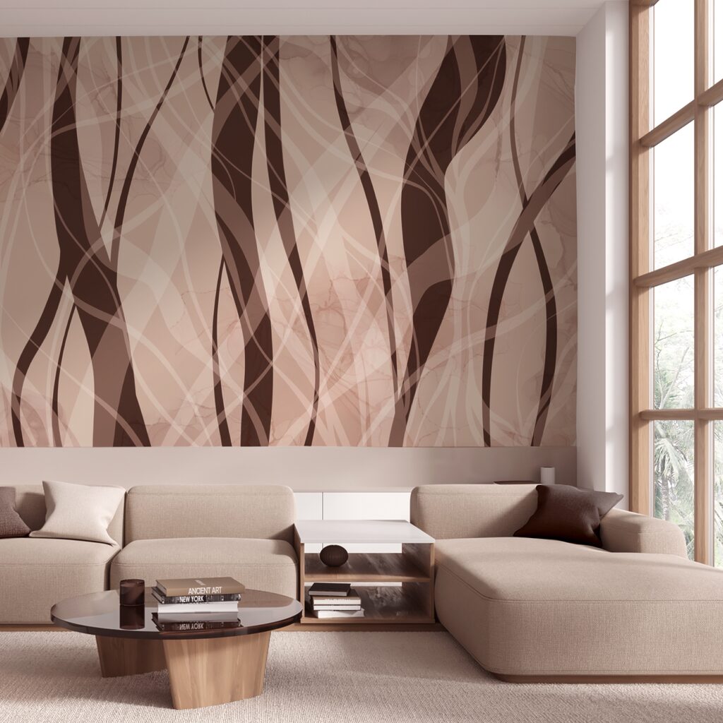 М'які хвилі в теплих земляних тонах М'які хвилі в теплих земляних тонах