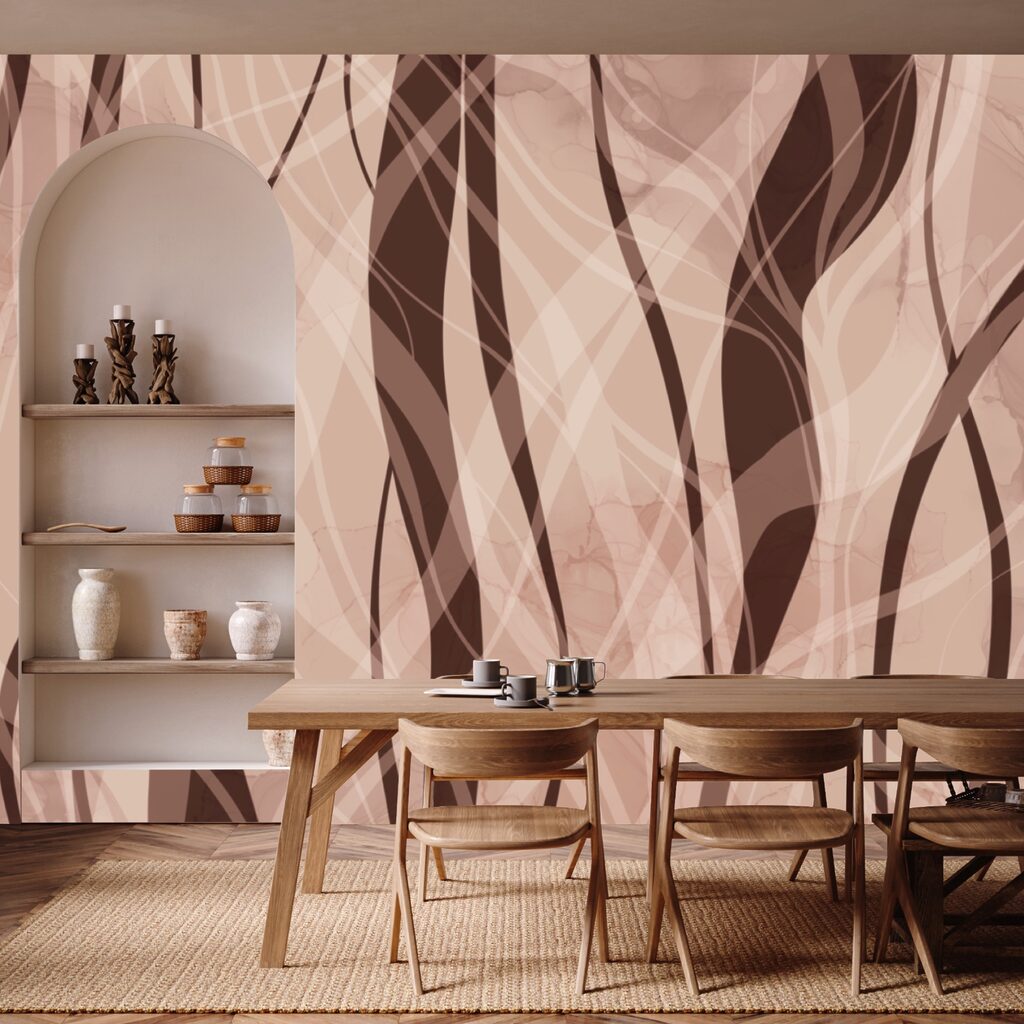 М'які хвилі в теплих земляних тонах М'які хвилі в теплих земляних тонах