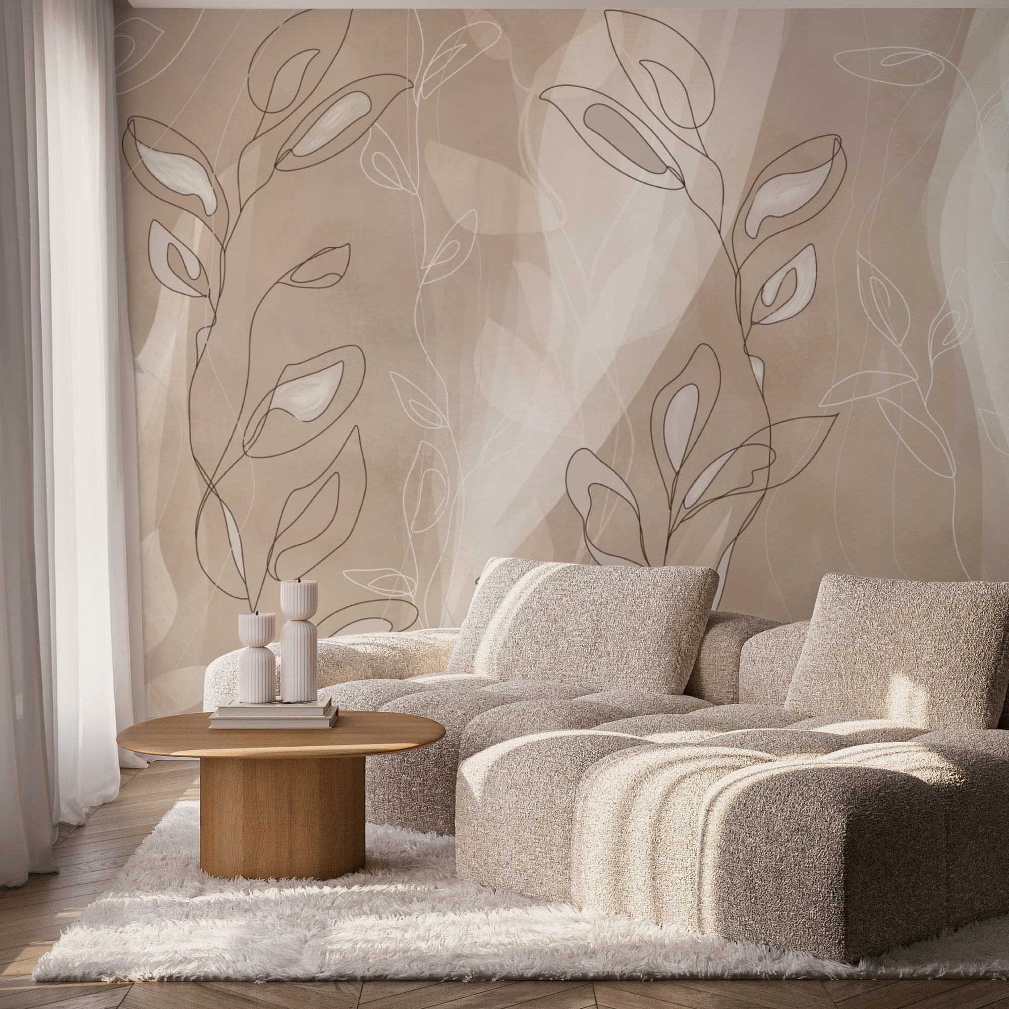 М'які лінії на ніжному тлі