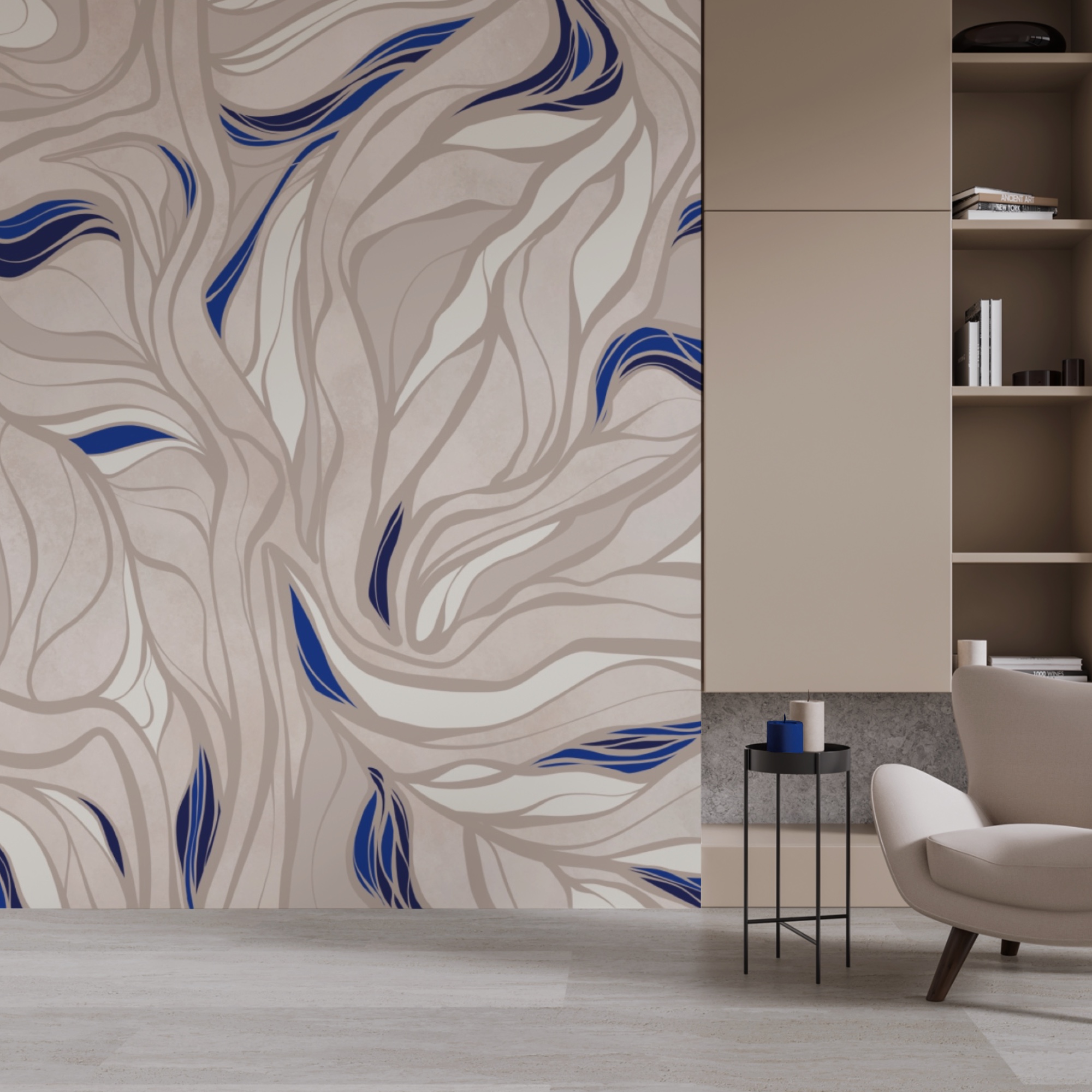 Візерунок з синіх і білих ліній