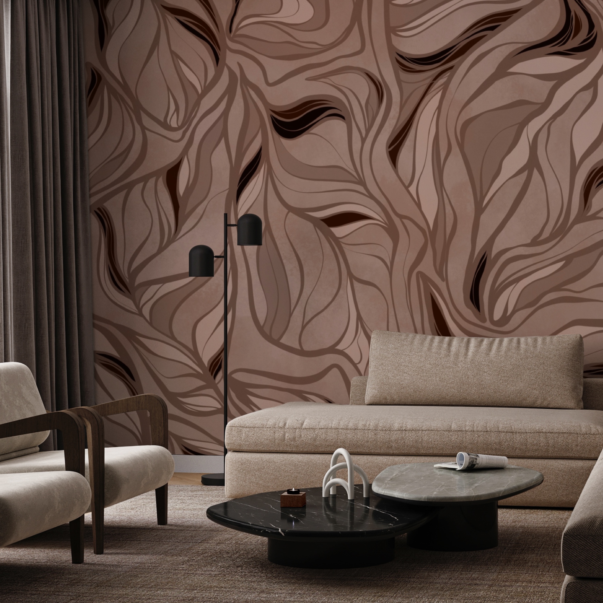 Коричнево-чорний візерунок