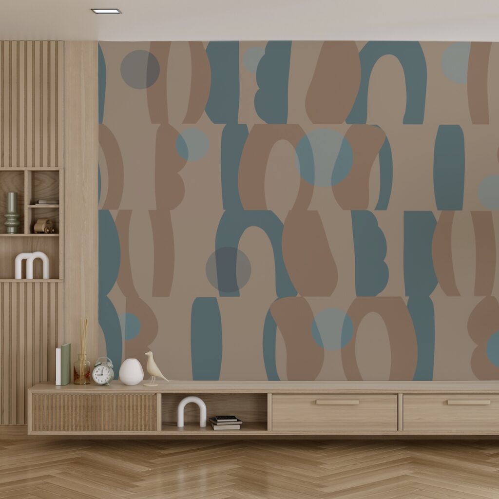 Візерунок з синіх і коричневих фігур Візерунок з синіх і коричневих фігур