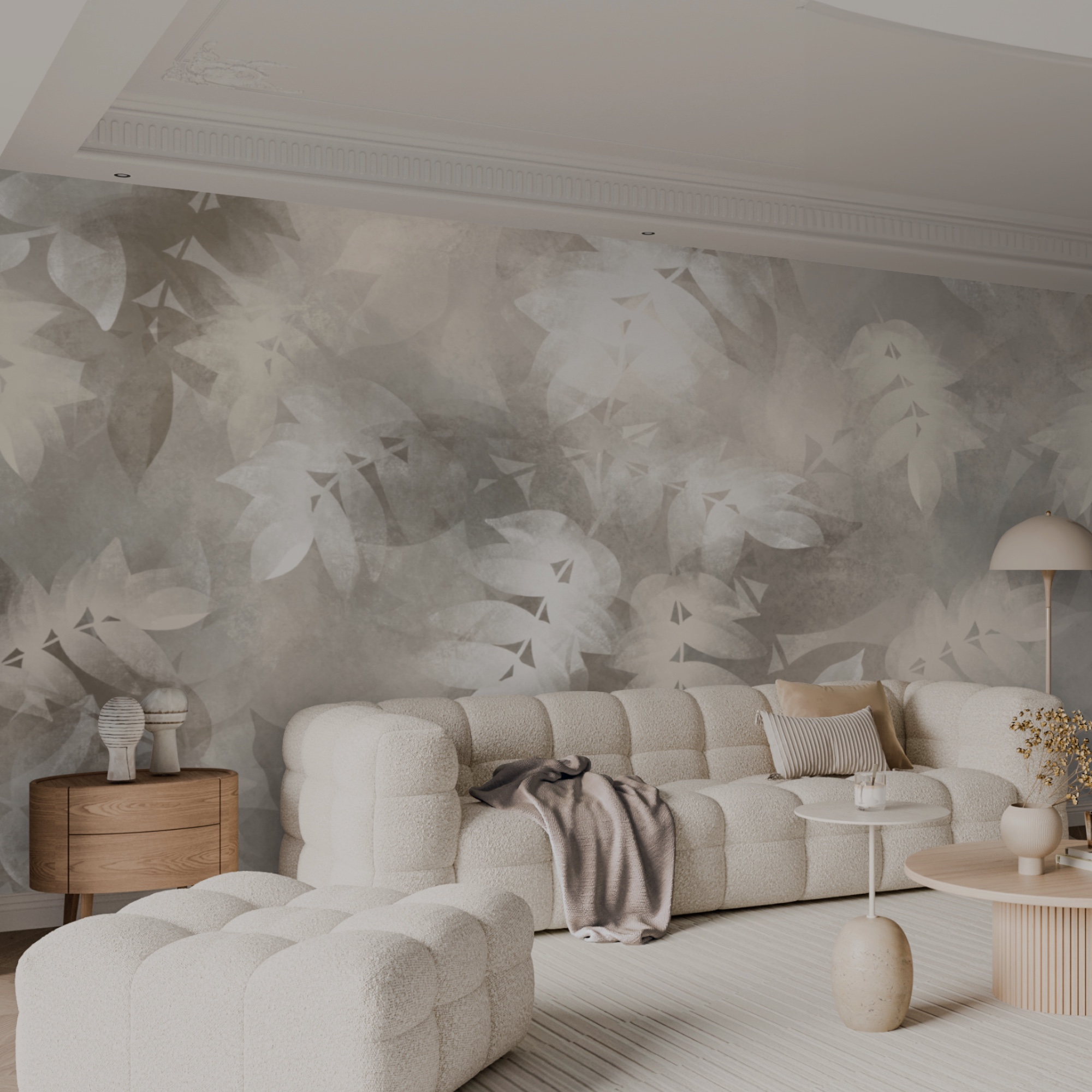 Сіро-біле тло з листям Сіро-біле тло з листям